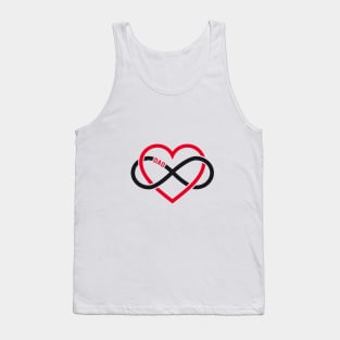 Dad, red heart with infinity sign, father's day card, sticker Tank Top